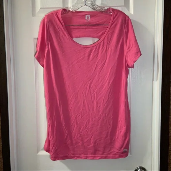 Anne Klein Tops Anne Klein Sport Pink Scoop Neck Short Sleeve